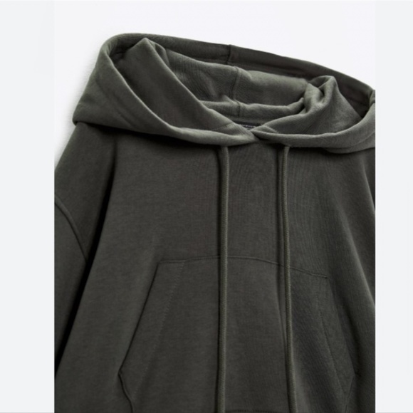 NWT ZARA BASIC CROP SWEATSHIRT GRAY - Picture 5 of 6